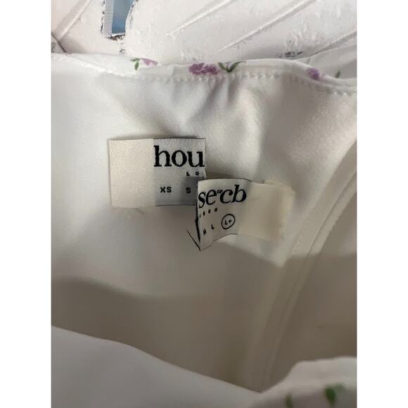 House of CB Serafina White Floral Print Strapless Mini Dress Size L+ Large Plus - Picture 6 of 9